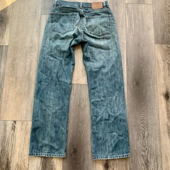 Men’s Eddie Bauer Blue Jeans Premium Denim Dark Wash Straight Leg Size 32x32 - Picture 3 of 12